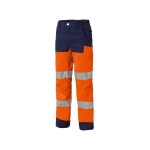 Molinel - pantalon haute visibilit� luklight orange / marine - 48