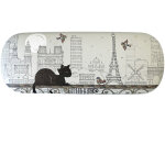 Boite  lunettes rigide chat noir  paris