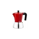 Monix - cafetire  induction en acier inoxydable rouge 3t. m863103