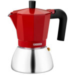 Monix - cafeti�re � induction en acier inoxydable rouge 6t. m863106