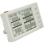 Moniteur de qualit� de l'air int�rieur 8 en 1, d�tecteur portable co?, hcho, tvoc, co, temp�rature, humidit�, ...