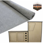 Monster - shop - 11m� doublure int�rieure feutre gris fonc� & unit� de cuisine mdf pour campervan