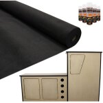11m2 doublure intrieure tapis vhicule noir avec unit de cuisine mdf camper van - amnagement van camping ...