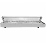Monster shop - kukoo ? bain marie electrique professionnel � 5 bacs gn 1 / 2 en acier inoxydable