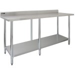 Table de préparation en inox 210cm cuisine restaurant cantine surface plan de travail pour aliments [hauteur ... Table de préparation en inox 210cm cuisine restaurant cantine surface plan de travail pour aliments [hauteur ...