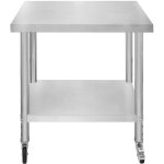 Table de travail préparation professionelle cuisine en inox - 76cm x 45cm x 86cm - plan de préparation ... Table de travail préparation professionelle cuisine en inox - 76cm x 45cm x 86cm - plan de préparation ...