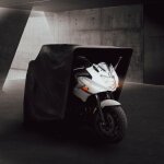 Tente  moto xl pliable housse de protection tissu impermable & anti - uv noire rangement garage extrieur ...