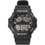 Montre digitale homme sport vintage chronographe wr50m etanche bracelet noir