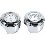 Montre moto guidon, 7 / 8  horloge num�rique de montage de guidon de moto �tanche et thermom�tre temp ...