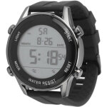Montre sport homme num�rique �cran large �tanche luminosit� bracelet silicone noir pour activit�s ext�rieures ...
