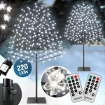 Arbre lumineux led avec minuterie 8 modes de lumi�re r�sistant aux intemp�ries d�coration no�l lampe ...