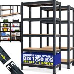 Tagre charge lourde 4 / 5 niveaux tagre mtallique modulable meuble de rangement garage atelier cave ...