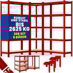 Set de 3 tagres charges lourdes 5 niveaux tagre mtallique modulable 2625kg tagre d'angle garage ...
