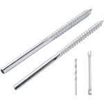 Mophorn - lot de 102 raccords de tension filets pour garde - corps de cble de 3, 2 mm, acier inoxydable ...