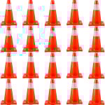 Mophorn lot de 20 c�nes de signalisation de 18 pouces, c�nes de stationnement de s�curit� � base en pvc, ...