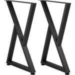 Mophorn 28x18 pouces pieds de table en mtal, ensemble de 2 pieds robustes pour bureaux et bancs. fer ...