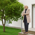 Mophorn - 31, 5 po (l) rampes pour marches ext�rieures. kit de rampe d'escalier en acier inoxydable avec ...