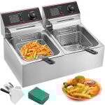 Mophorn 6000w double friteuse 12l commercial double controle de temperature reglable friteuse en acier ... Mophorn 6000w double friteuse 12l commercial double controle de temperature reglable friteuse en acier ...