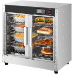Mophorn - armoire chauffante pour aliments en acier inoxydable � 4 niveaux - avec bac � eau, �tag�res ...