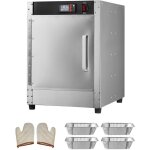 Armoire chauffante pour aliments en acier inoxydable � 4 niveaux - porte simple, bac � eau, �tag�res ...