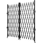 Mophorn - barri�re de s�curit� pliante double 5'h x 10'w barri�re accord�on en acier barri�re extensible ...