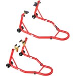 Mophorn bquille avant et arrire pour moto, capacit de charge 385, 6 kg, avec fourche avant double ...