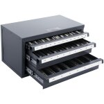 Mophorn - vevor boite de rangement pour fraises 1 / 8 - 1 pouce coffret vide pour fraise a 3 tiroirs ...