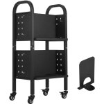 Mophorn chariot � livres, capacit� de charge 70 kg, chariot de biblioth�que, 45 x 33 x 88 cm, �tag�re ...