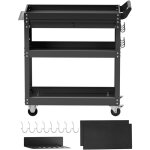 Mophorn - chariot  outils 4 niveaux, servante d'atelier mobile avec tiroir, panneau perfor, capacit ...