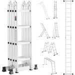 Mophorn - chelle pliante polyvalente, escabeau d'extension 7 en 1, �chelle t�lescopique � 4 marches, ...