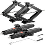 Mophorn cric losange capacit� 2268 kg plage de levage 103 - 595 mm, ensemble de 4 cric ciseaux, stabilisateur ...