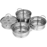Cuiseur vapeur en acier inoxydable de 30 cm, capacit de 5 litres, marmite  vapeur pour cuisinires ...