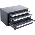 Vevor distributeur de forets 29 compartiments etiquetes de 1 / 16 a 1 / 2 po boite de rangement pour ...