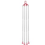 Mophorn �lingue cha�ne de levage � 4 brins avec crochets, 10 mm x 3 m, capacit� de charge 10, 4 t, cha�ne ...