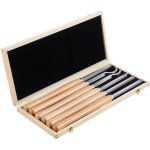 Mophorn ensemble d'outils de tournage pour tour � bois, 6 pcs, ciseaux � bois avec fraises en carbure ...