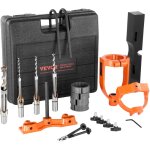 Mophorn - vevor fixation a mortaiser pour perceuse a colonne, 4 forets, kit burins a trous carres, ensemble ...