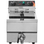 Mophorn - friteuse commerciale, friteuse �lectrique 1500 w avec panier, acier inoxydable 9 l, contr�le ...