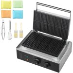 Mophorn - gaufrier commercial , 10 pices rectangulaires, 1550 w, antiadhsif, en acier inoxydable, contrle ...