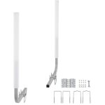 Mophorn guide de remorque de bateau, 1, 5 m rglable, 2 pices, acier galvanis antirouille, avec tuyaux ...