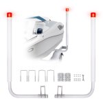 Vevor guides de remorques de bateaux 117, 5 cm largeur reglable de 30 cm guide de mise a l?eau galvanisee ...