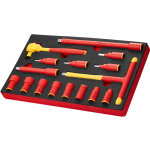 Mophorn - jeu de douilles isol�es 16 pi�ces, outils pour cl�s et douilles 1 000 v, cl� � poign�e en t, ...