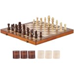 Mophorn jeu d'échecs magnétique en bois, 15 pouces, 2 - in - 1, pliable, adultes et enfants, 2 reines, ... Mophorn jeu d'échecs magnétique en bois, 15 pouces, 2 - in - 1, pliable, adultes et enfants, 2 reines, ...