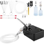 Mophorn - kit arographe portable avec compresseur, arographes  double action  alimentation par gravit, ...