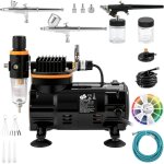 Mophorn - kit arographe professionnel , arographes  double action  alimentation par gravit, systme ...