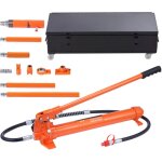 Mophorn - kit dealimentation portable 20 tonnes, cric hydraulique avec tuyau dehuile de 4, 6 pieds, outil ...