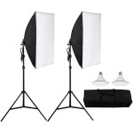 Mophorn kit d'�clairage softbox, 20  x 28 , ampoules led 30w 5500k, support de tr�pied r�glable pour ...