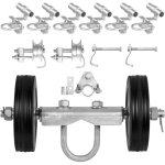 Mophorn kit de portail coulissant, quincaillerie de portail roulant robuste de type c de 6 pouces, support ...