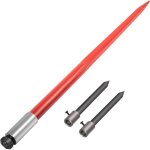 Mophorn - vevor lance a foin, 125 cm, lance a balles de foin carree, pointe a balle fixation rapide, ...