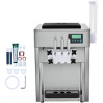 Mophorn - machine � cr�me glac�e commerciale rendement de 21 qt / h, comptoir 3 saveurs de 1800 w, 2 ...