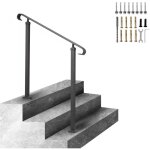 Mophorn - main courante en fer forge pour 1 a 2 marches, rampe deescalier ajustable pour lexterieur, ...